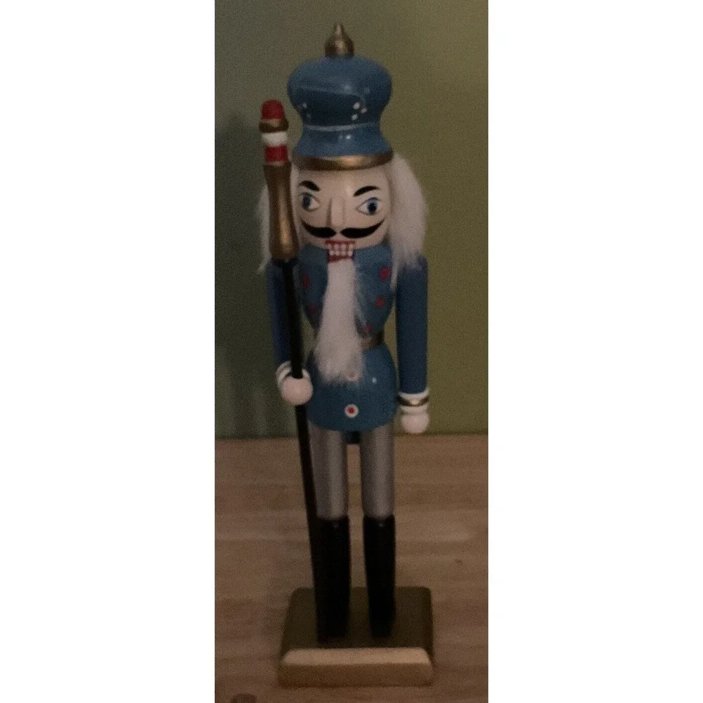Set Of‎ 3, 10 In Nutcrackers, Red, Green, Light Blue, Drum And Staffs